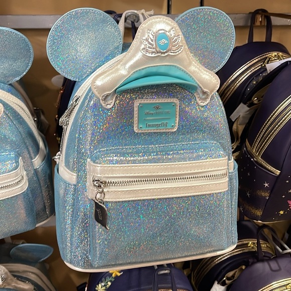 Disney Cruise Line Loungefly Mini Backpack - 25th Anniversary - Shimmering Seas - Picture 4 of 16